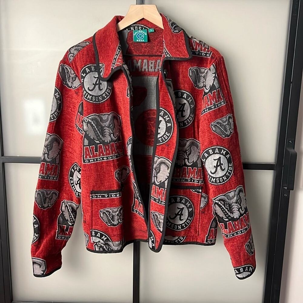 Vintage Collegiate Wear UA Alabama Woven Jacket Size Large Tapestry